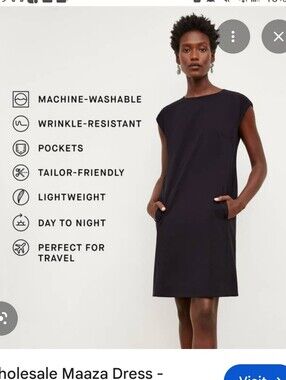 Mm Lafleur Maaza OMNITECH Dress - Navy